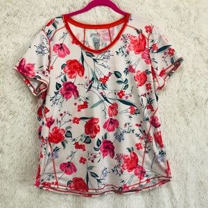 St.John Bay Activewear spring/ summer Crew neck florals top sz XL